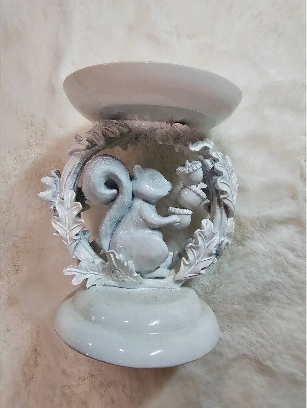 Squirrel with Nuts Candle and Soap holder Set